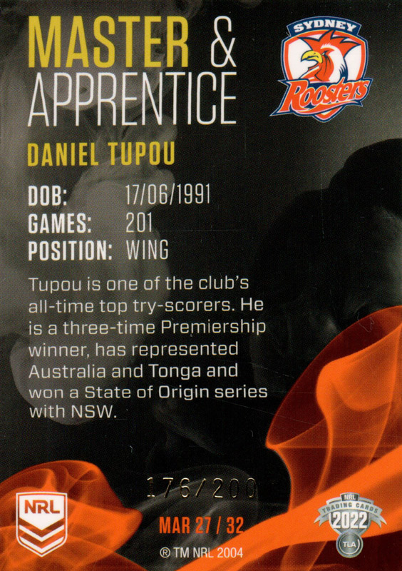 Daniel Tupou back