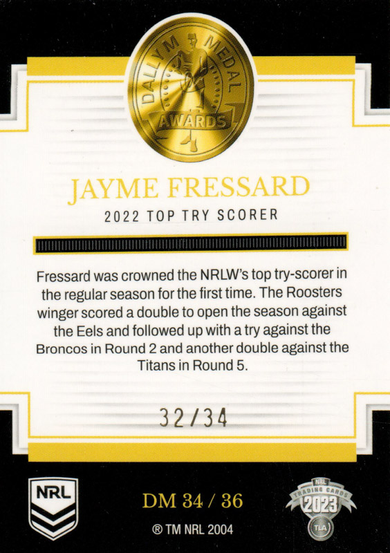 Jayme Fressard back