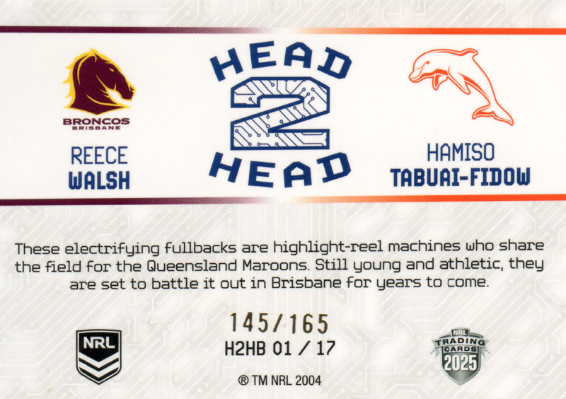Reece Walsh & Hamiso Tabuai-Fidow back