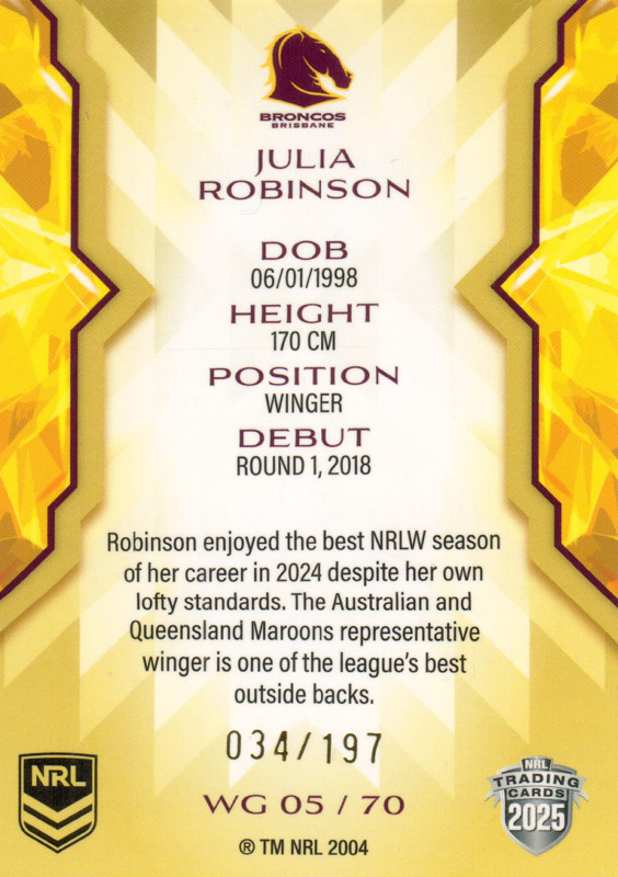 Julia Robinson back