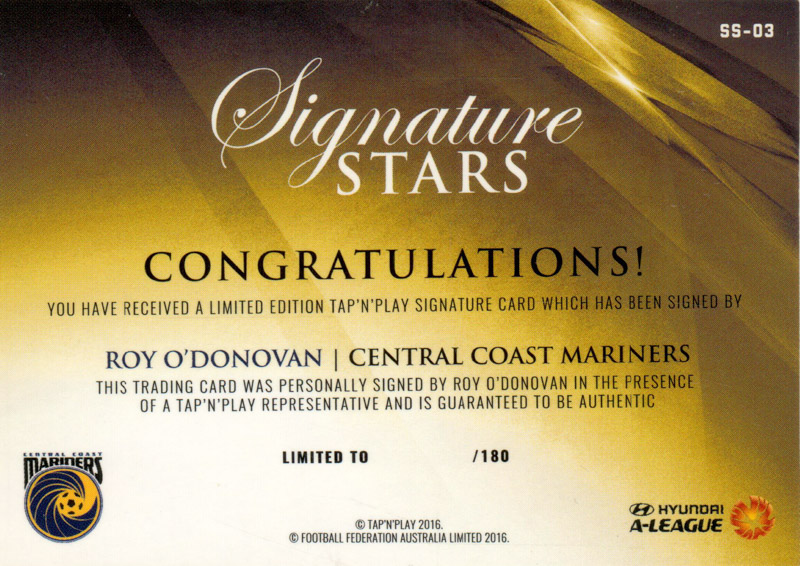 Roy O'Donovan back