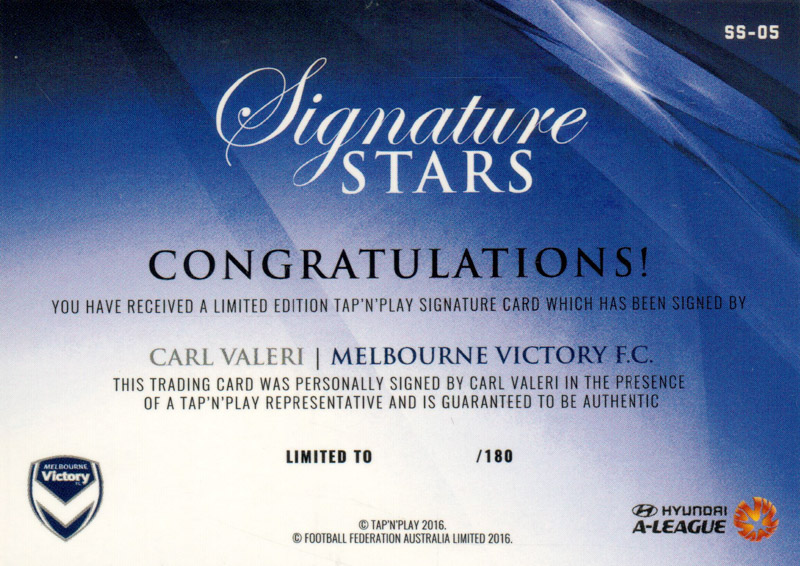 Carl Valeri back