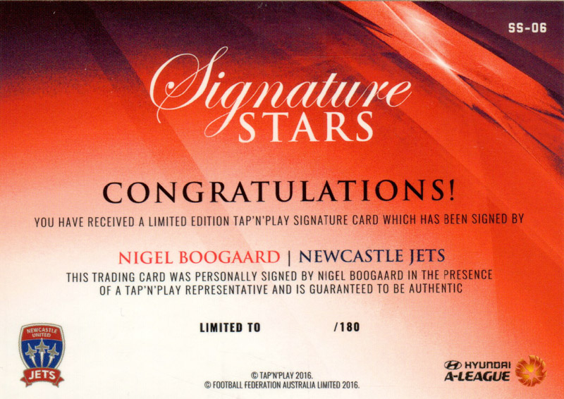 Nigel Boogaard back