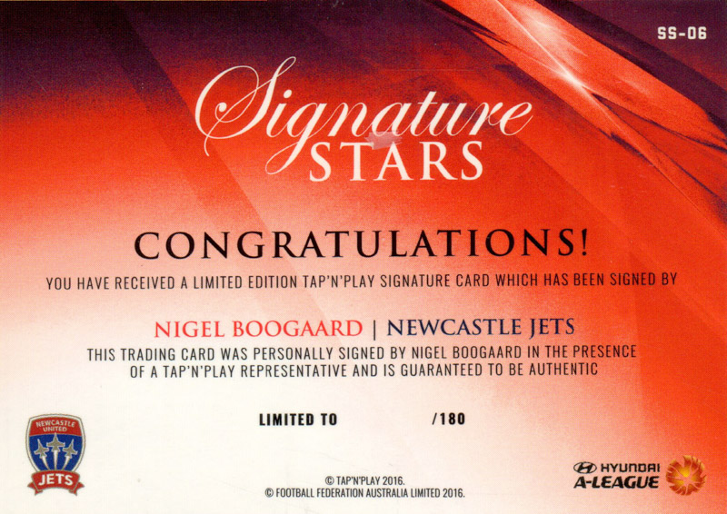 Nigel Boogaard back