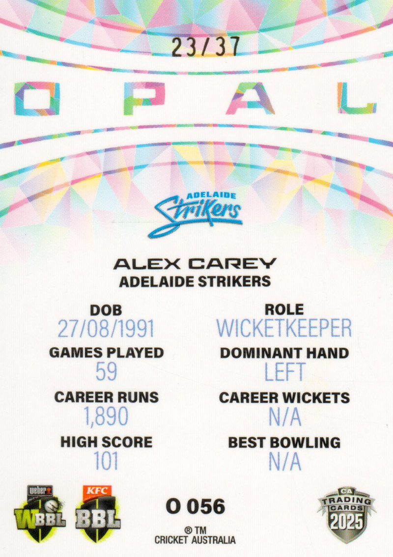 Alex Carey back