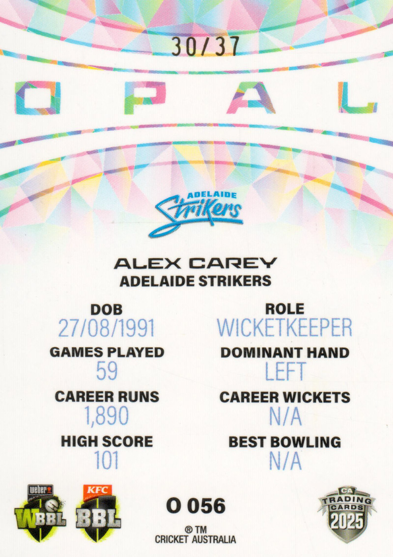 Alex Carey back