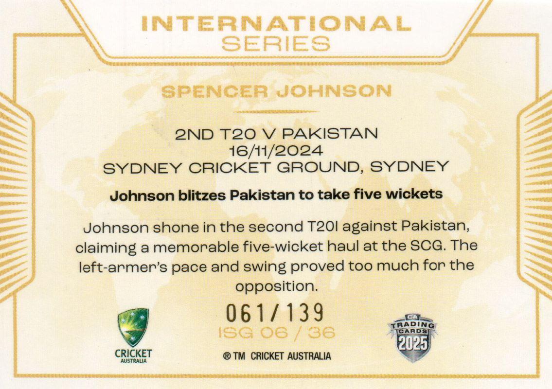 Spencer Johnson back
