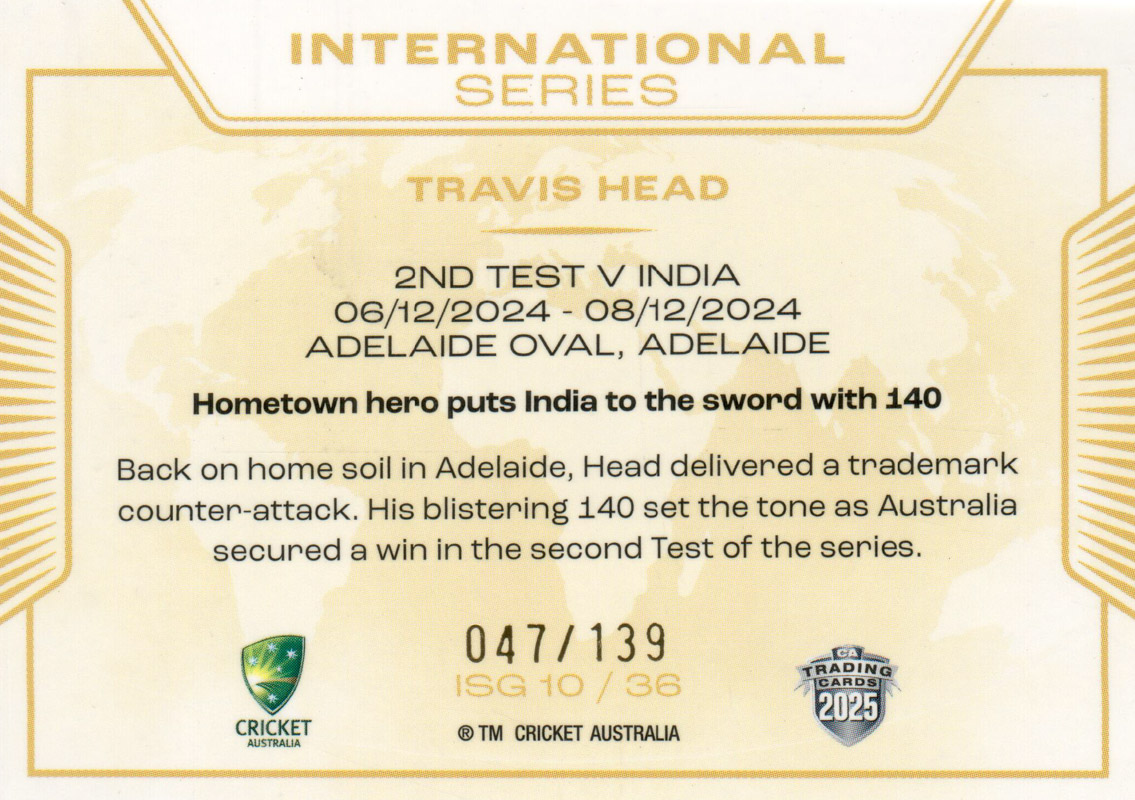 Travis Head back