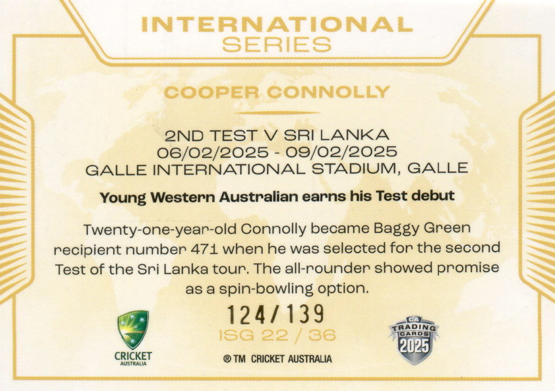 Cooper Connolly back