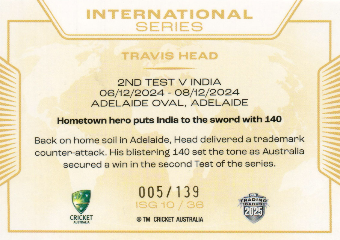 Travis Head back
