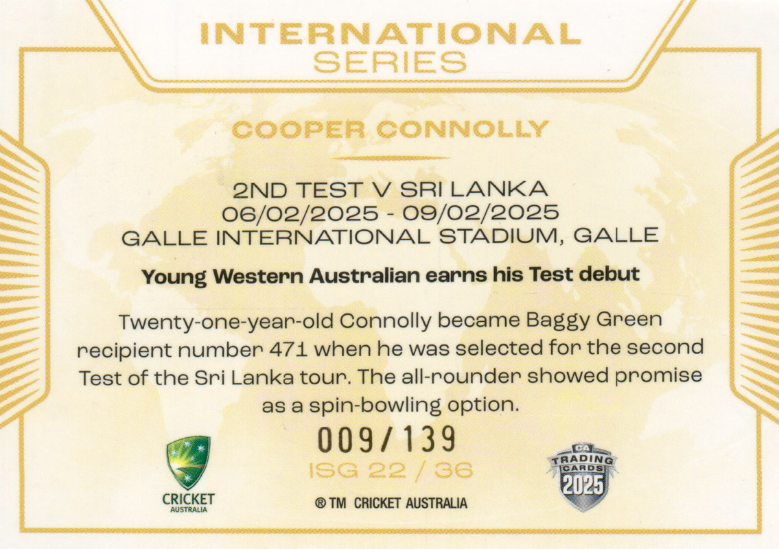 Cooper Connolly back