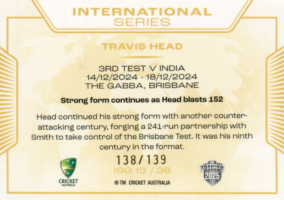 Travis Head back