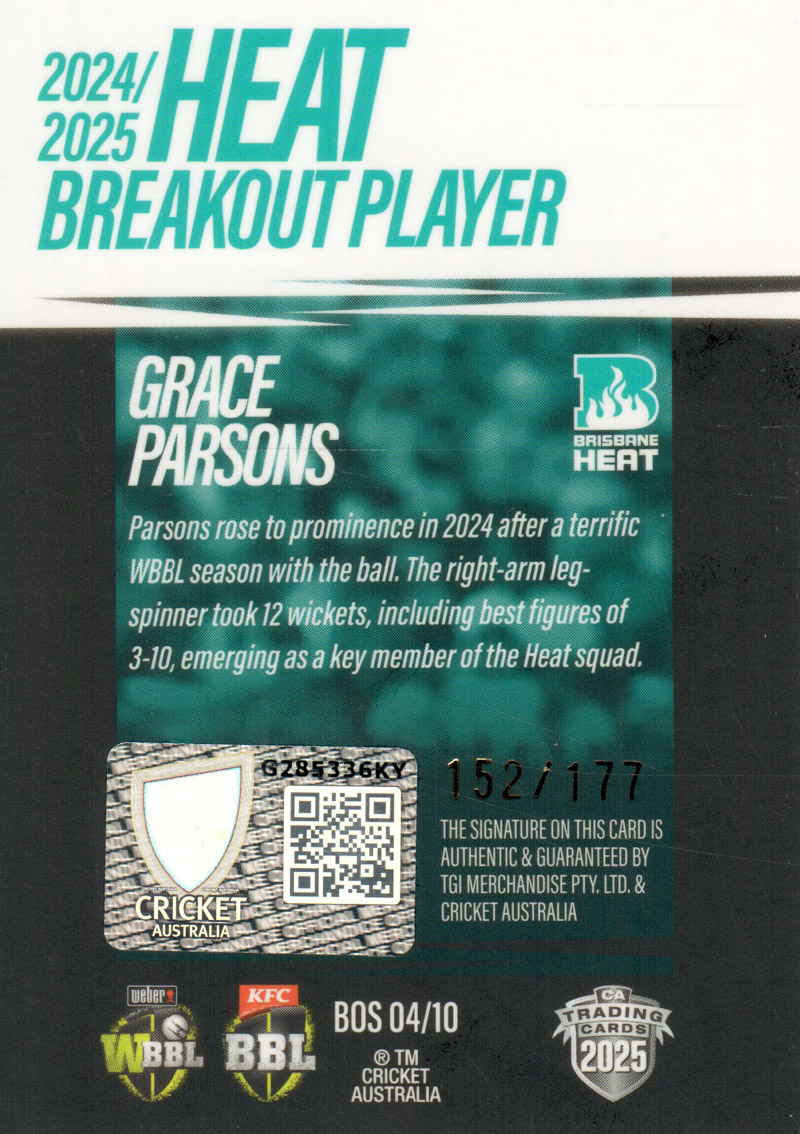 Grace Parsons back
