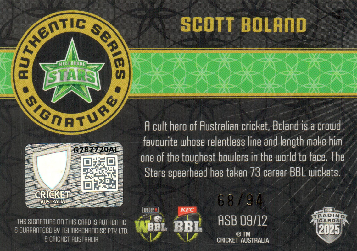Scott Boland back