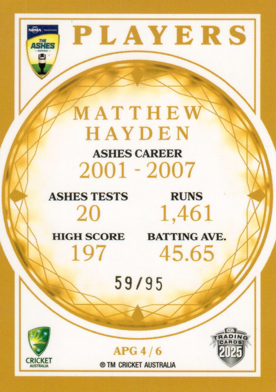 Matthew Hayden back