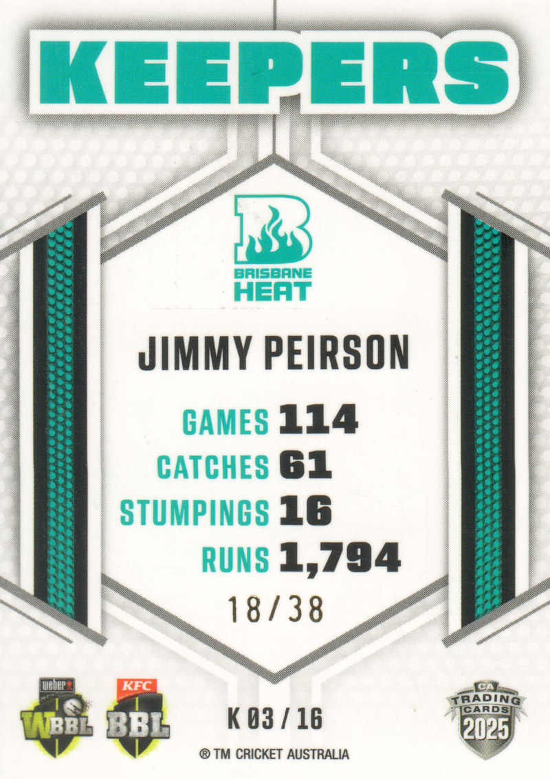 Jimmy Peirson back