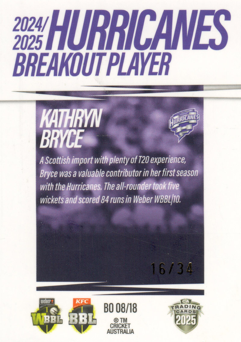 Kathryn Bryce back