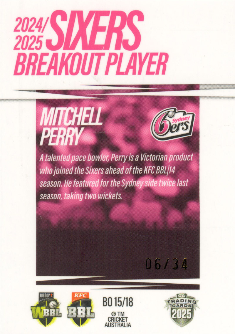 Mitchell Perry back
