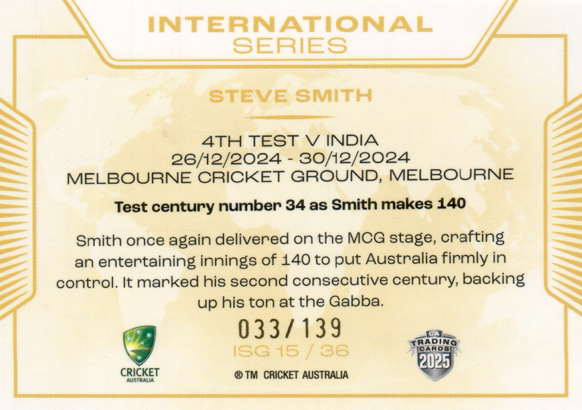 Steve Smith back