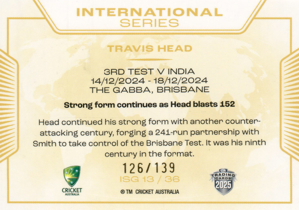 Travis Head back