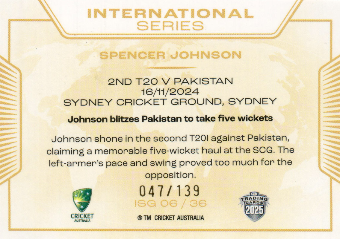 Spencer Johnson back