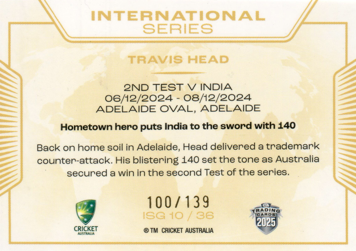 Travis Head back