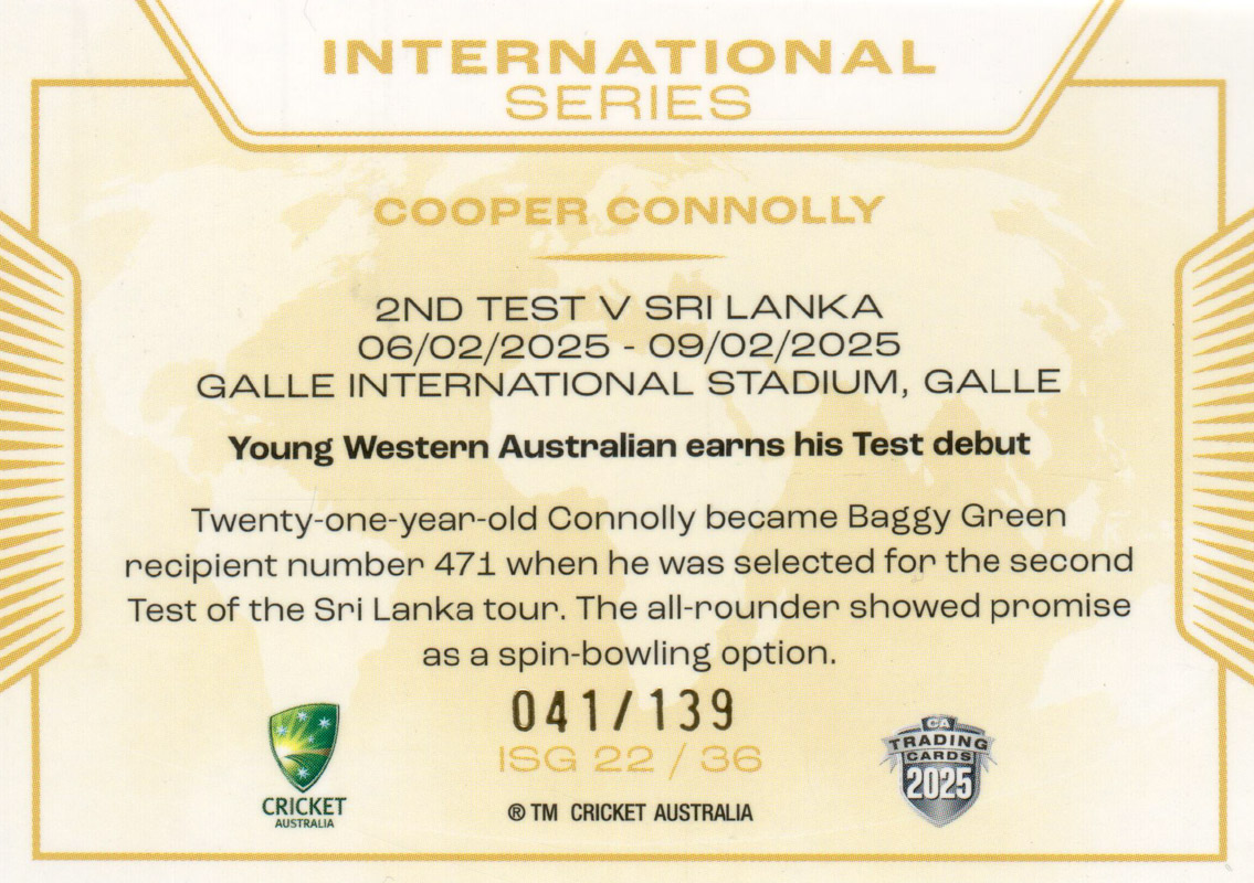 Cooper Connolly back