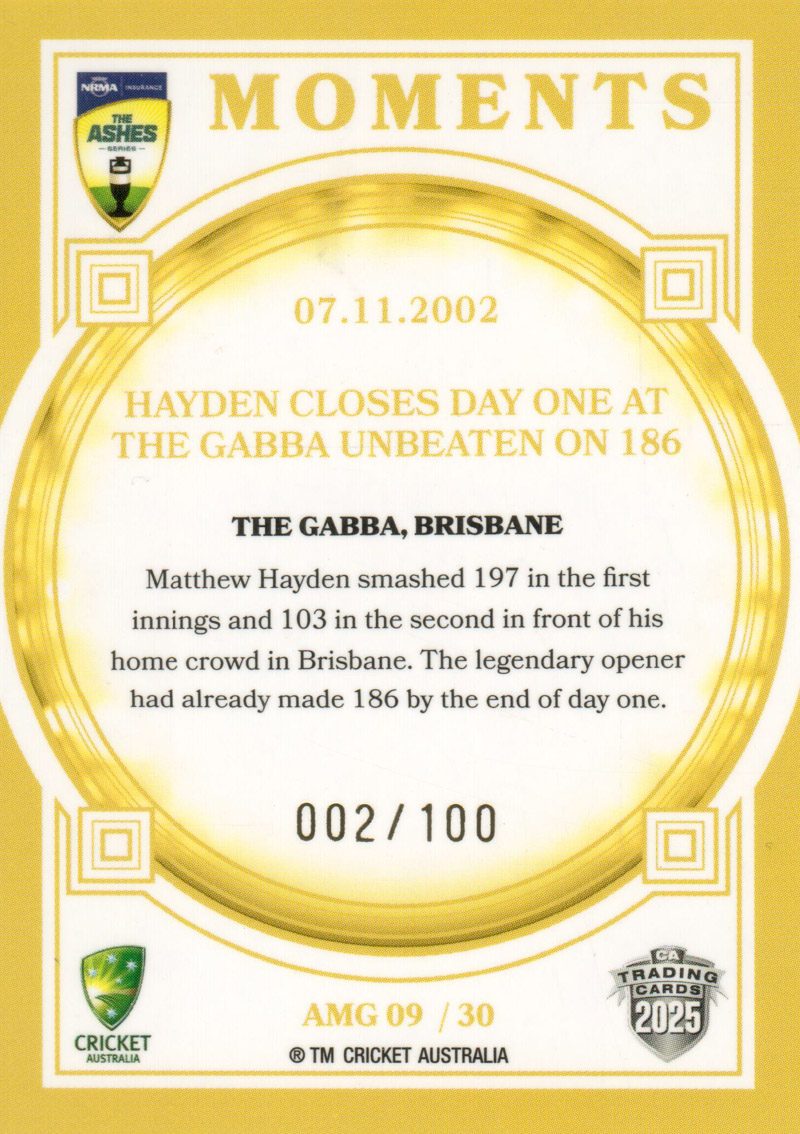 07.11.2002 - The Gabba back
