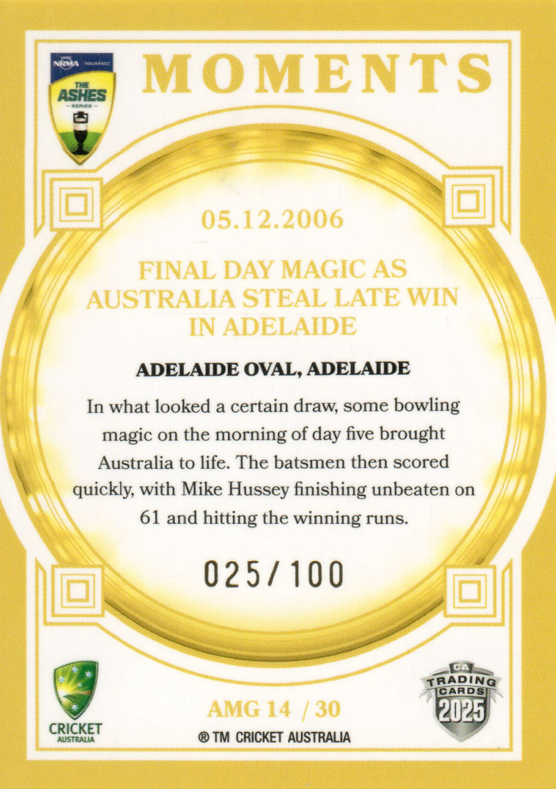 05.12.2006 - Adelaide Oval back