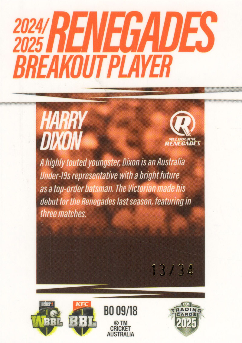 Harry Dixon back