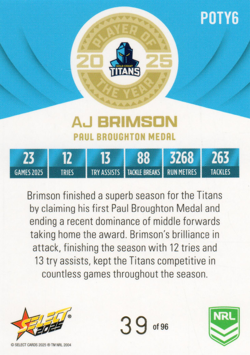 AJ Brimson back