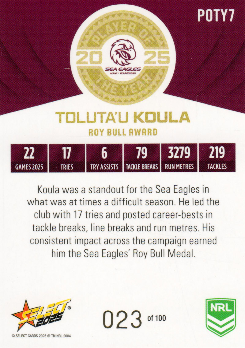 Tolutau Koula back