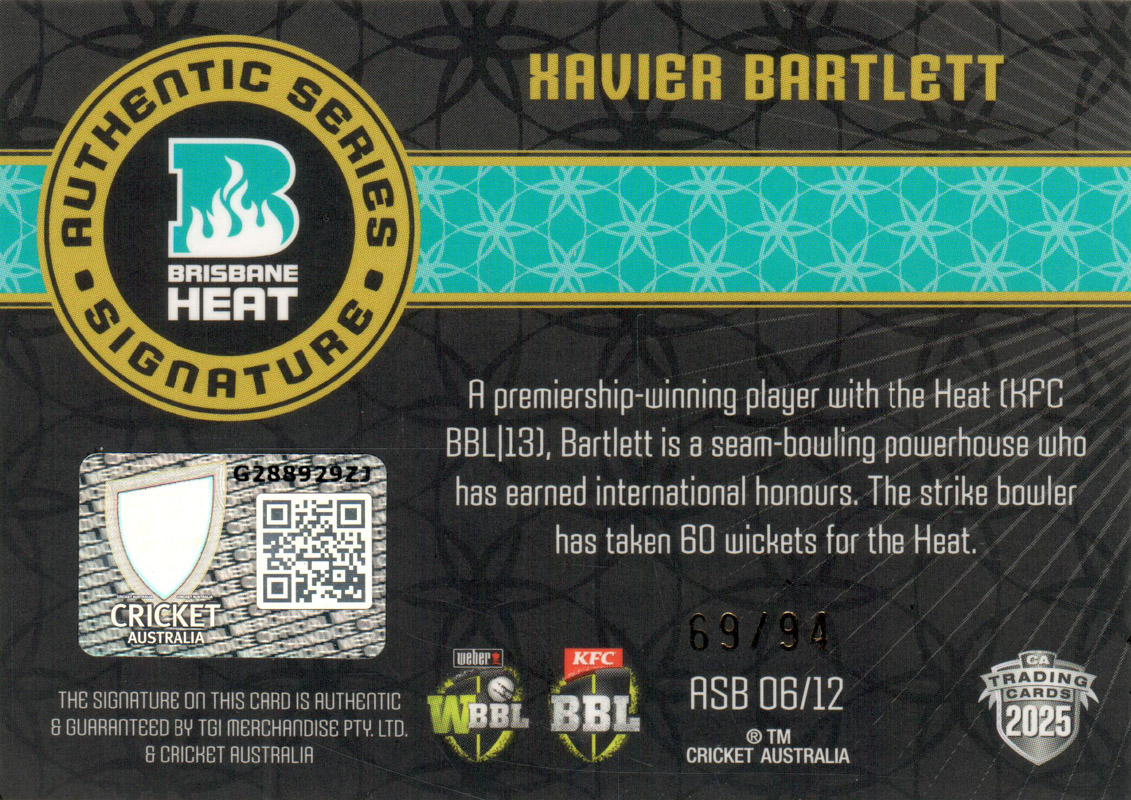 Xavier Bartlett back