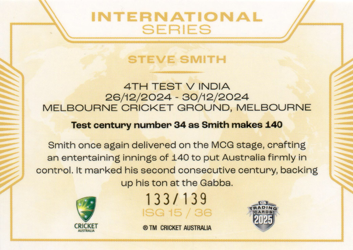 Steve Smith back
