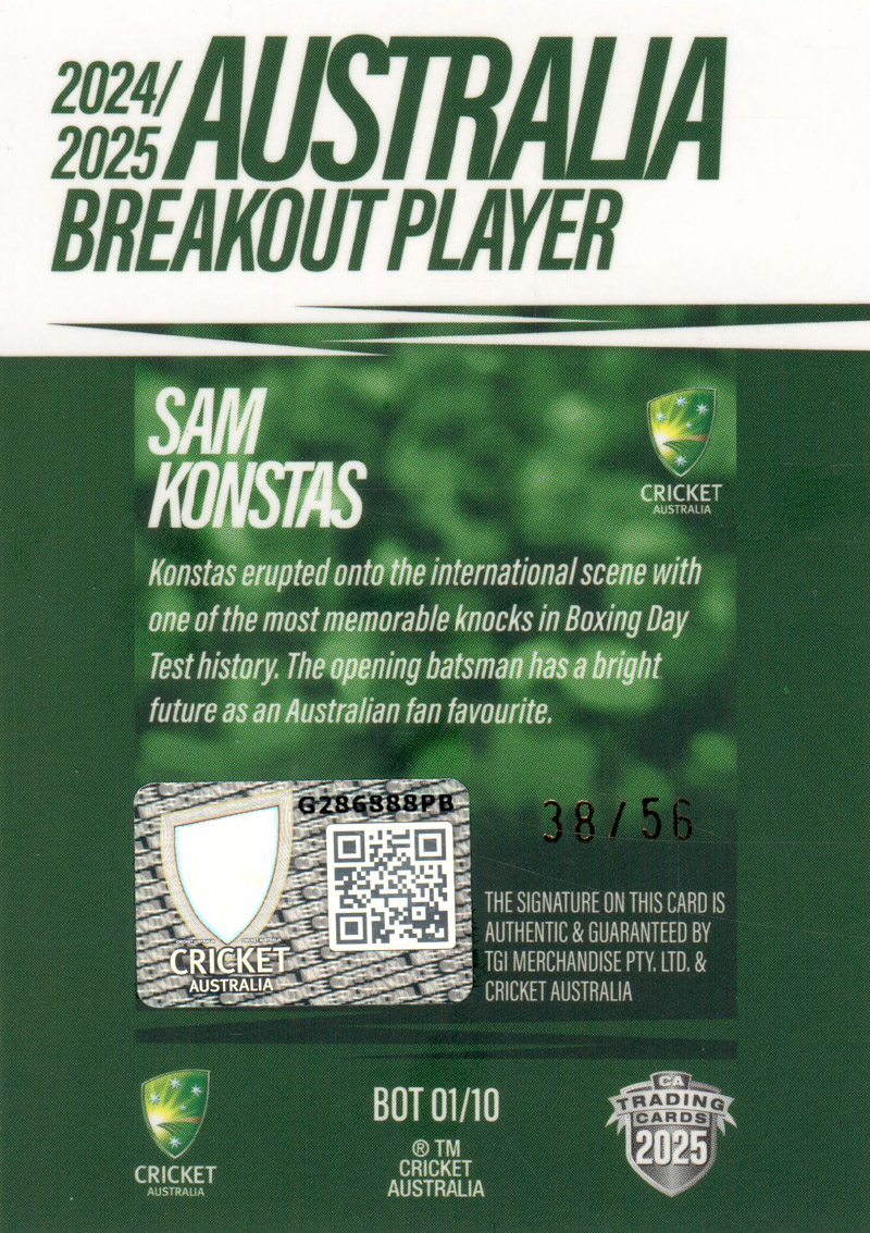 Sam Konstas back