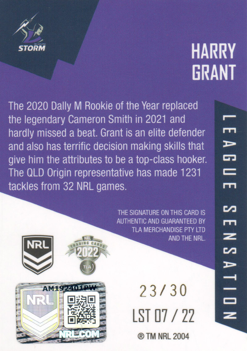 Harry Grant back