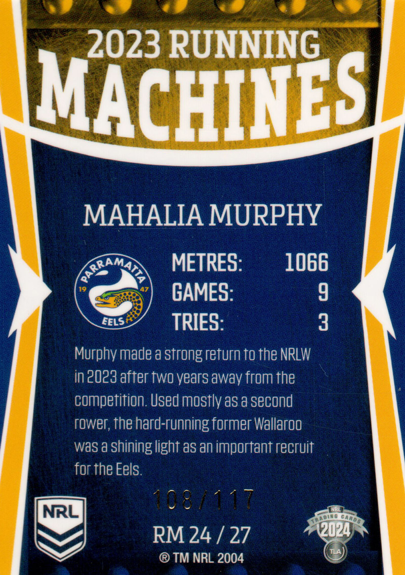 Mahalia Murphy back
