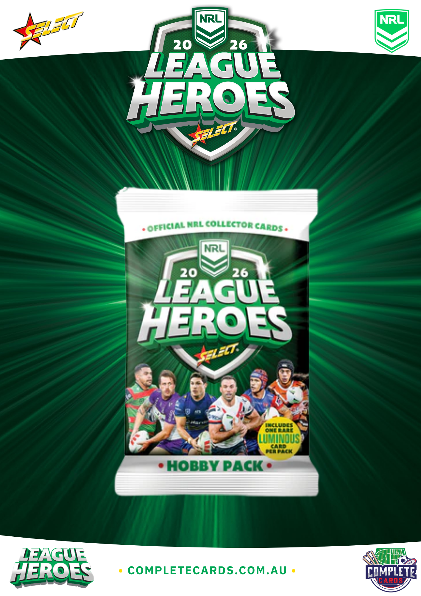 2026 NRL Select League Heroes - Pack