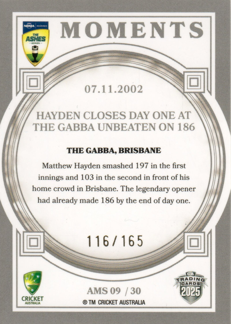07.11.2002 - The Gabba back