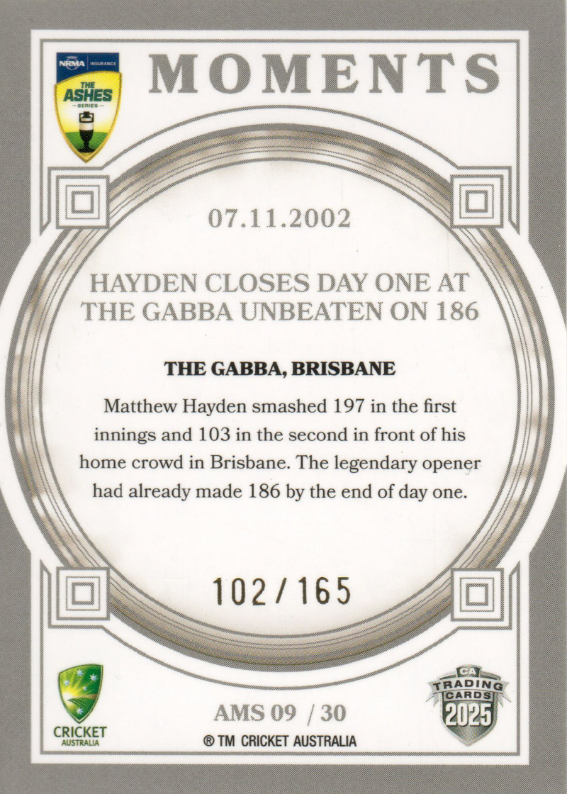 07.11.2002 - The Gabba back
