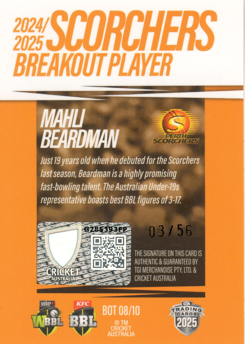 Mahli Beardman back