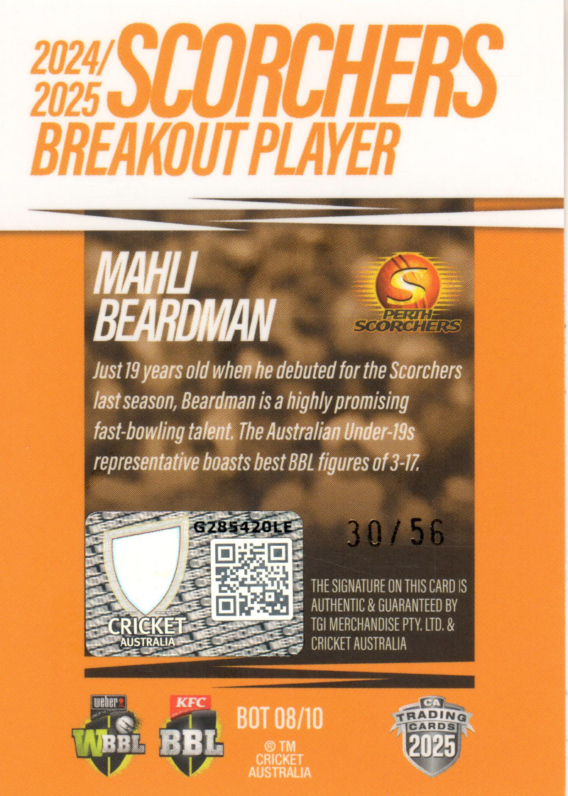 Mahli Beardman back