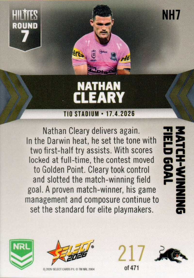 Nathan Cleary back
