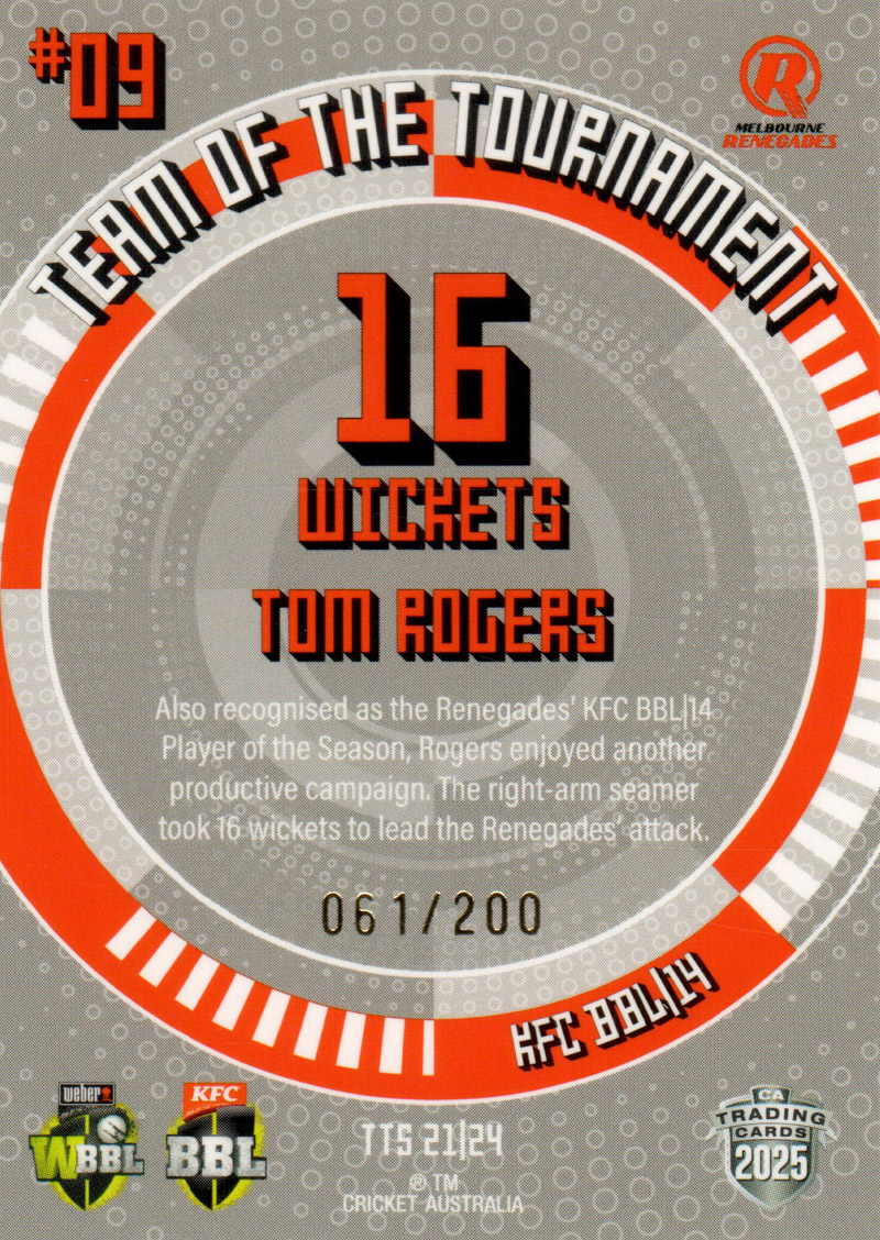 Tom Rogers back