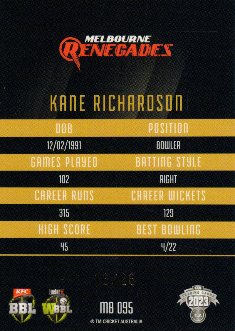 Kane Richardson back
