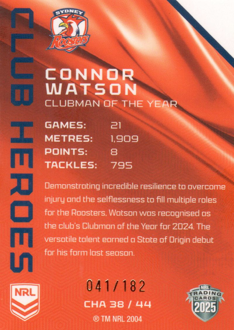 Connor Watson back
