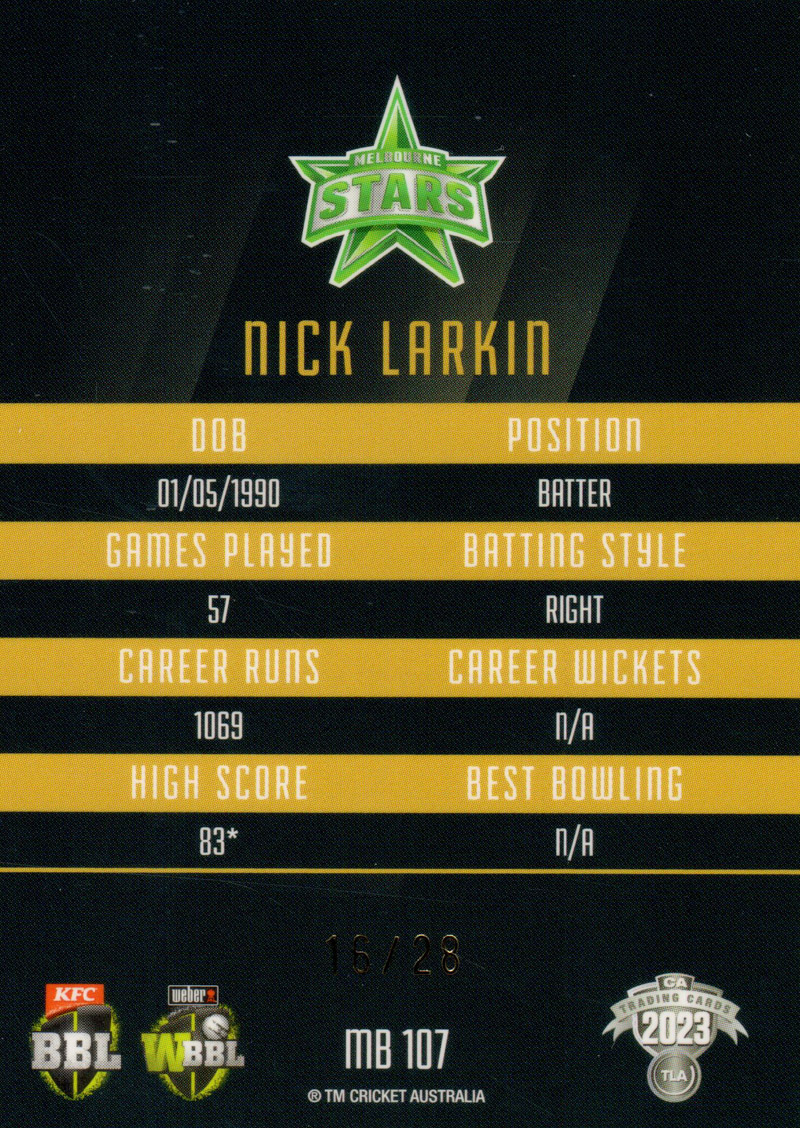 Nick Larkin back