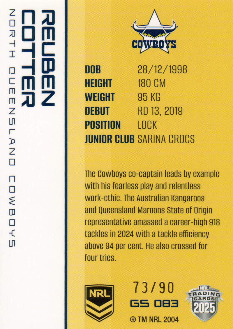 Reuben Cotter back