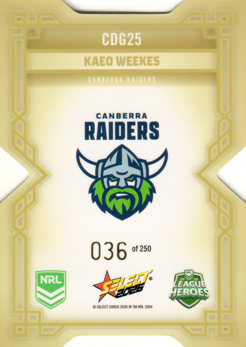 Kaeo Weekes back