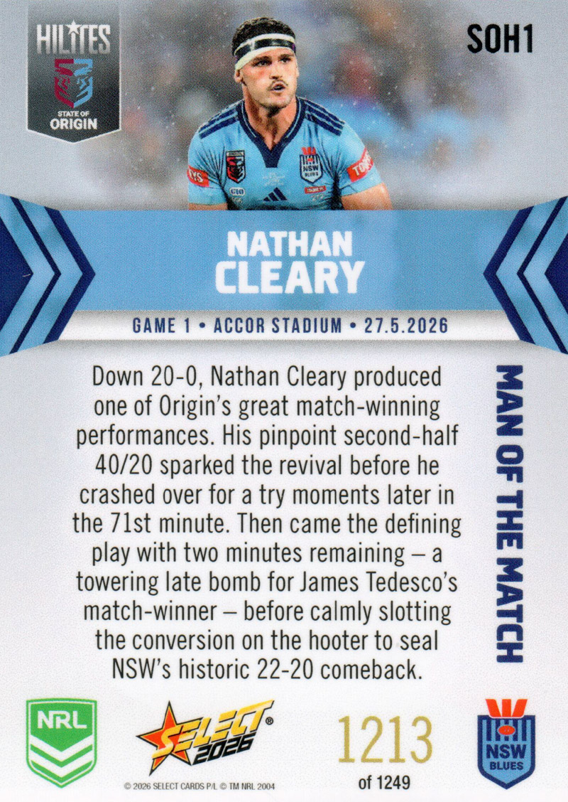 Nathan Cleary back